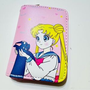 Pink Anime Wallet with Character Design
